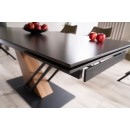 Стол обеденный SIGNAL GENESIS черный/ясень 160-220/90